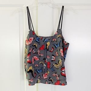 Guess butterfly crop top